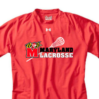 Men's Under Armour Tech Team Shortsleeve - UMD Men's Lacrosse Logo Screenprinted Front Chest