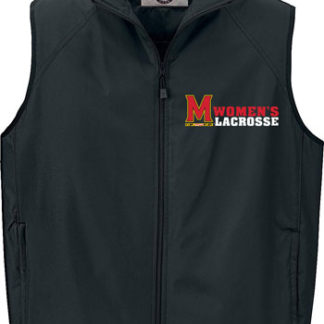 Ladies North End Black Active Wear Vest - UMD Women’s Lacrosse logo embroidered left chest