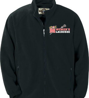 Men's North End Black Interactive Fleece Jacket Full Zip - UMD Women’s Lacrosse logo embroidered left chest