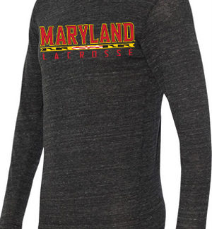 UMD Lacrosse Alumni - Alternative Apparel Eco- Black Longsleeve