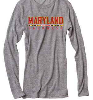 UMD Lacrosse Alumni - Alternative Apparel Eco- Heather Longsleeve Tee