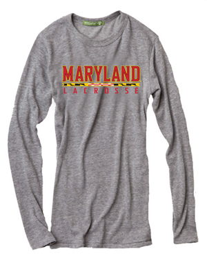 UMD Lacrosse Alumni - Alternative Apparel Eco- Heather Longsleeve Tee