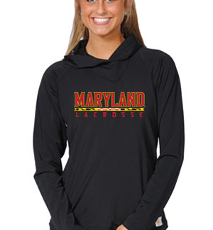 UMD Lacrosse Alumni - Ladies Maryland Patterned Hoody - CLICK PRODUCT to CHECK OUT THE COOL BACK!