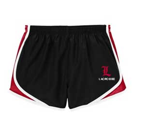 University of Louisville Women's Lacrosse Black/Red Cadence Shorts