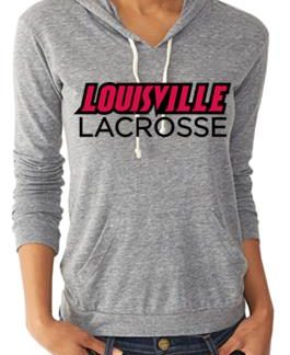 University of Louisville Lacrosse Alternative Apparel Ladies Grey Hoody