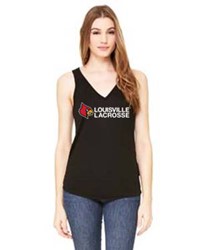 University of Louisville Women's Lacosse Ladies Flowy V-Neck Tank