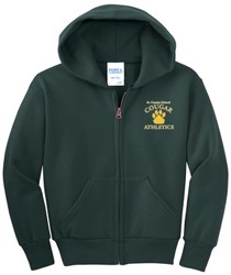 St. Cassian Youth Hunter Green Full Zip Sweatshirt