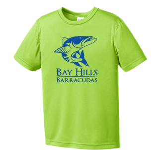 Bay Hills Barracudas Lime Shock Youth Performance Tee