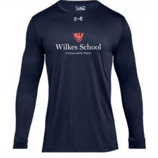 Wilkes School Youth UA Navy Longsleeve Performance Tee
